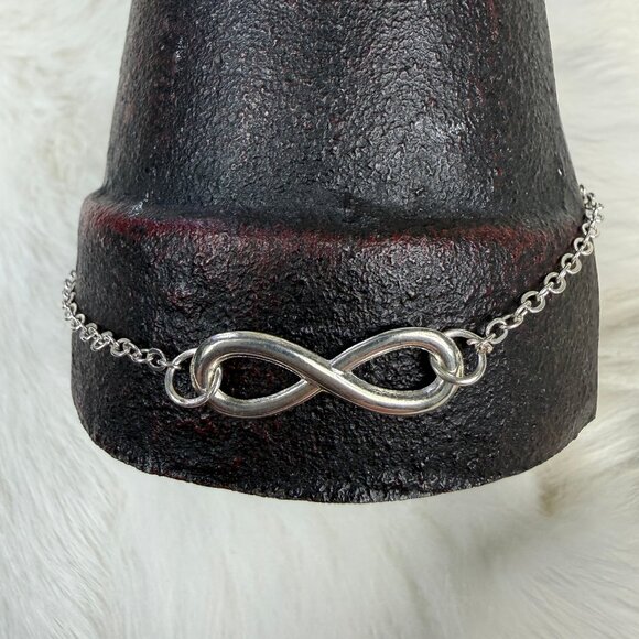 Jewelry | Silver Tone Infinity Symbol Chain Braceletanklet 81 | Poshmark